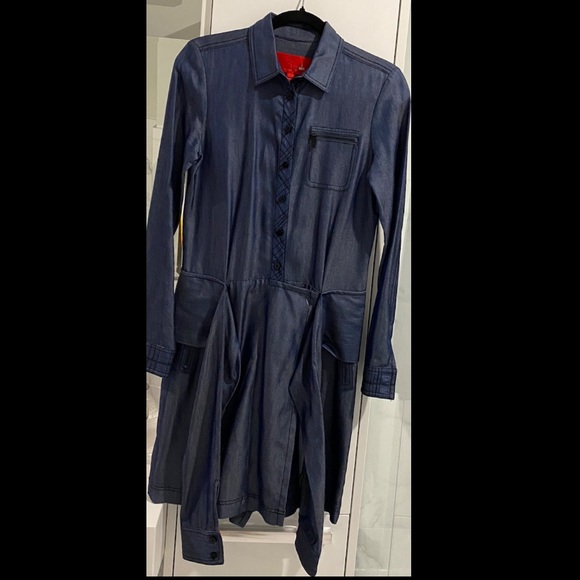 Z Spoke by Zac Posen Tie Waist Shirt Dress 4 NWOT - Picture 2 of 7